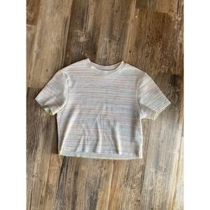 Vylette Multicolor Crop Top, Size M